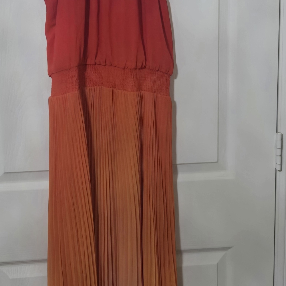 NWT White House Black Market Pleated Pink Dress HalterDress Size 4
